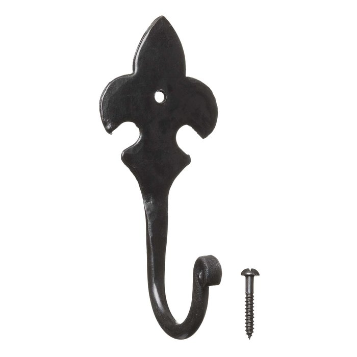 Hand Forged Fleur-de-Lys Swan Coat Hook (VDK-66)